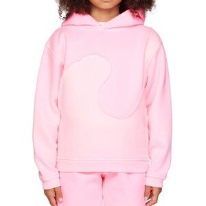 ERL Pink Girls Sweatshirt Hoodie with Wave Design Medium 10